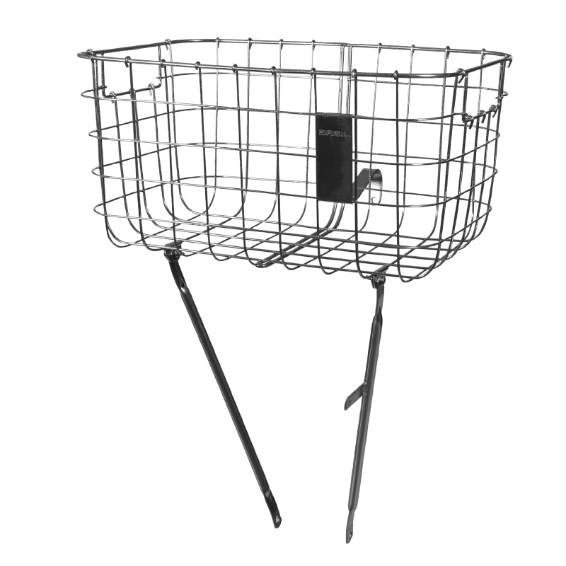 Panier Vélo Avant Basil Robin Acier Chrome Réglable 28''-26" (Poids Maxi 10 Kg) (47X31X25)