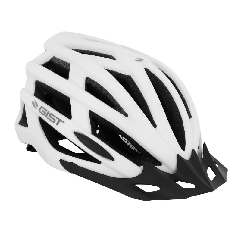 Casque Vélo Adulte Gist E-Bike Planet One Plus Urban Blanc Mat In-Mold Taille 56-62 Réglage Molette 212 G - Éclairage In