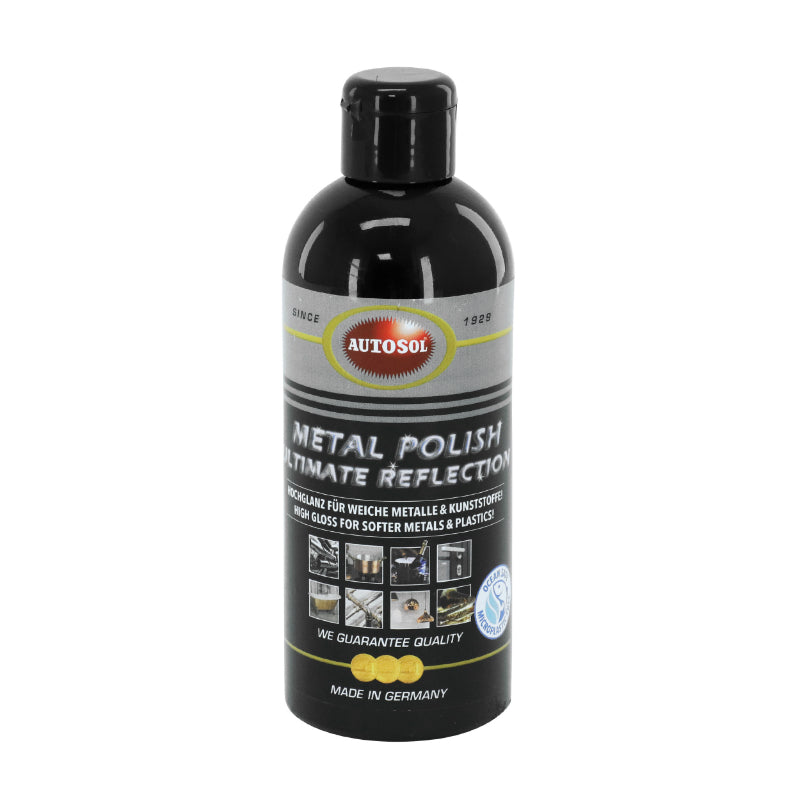 Polish Métal Autosol Ultimate Reflection Liquid (Flacon 250 Ml) (Haute Brillance Sur Toutes Surfaces) (Made In Germany -