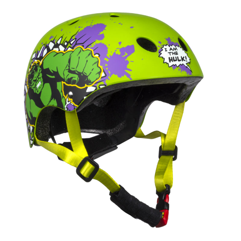 Casque Vélo Enfant Disney V3 Hulk Vert Avec Molette Réglage Taille 54-58 (Vendu Sur Carte)