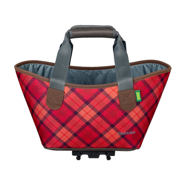 Panier-Sac A Main Vélo Racktime Agnetha Rouge Fixation Porte Bagage (L 34 cm X L 26 cm X H 37 cm) - Compatible Systeme R