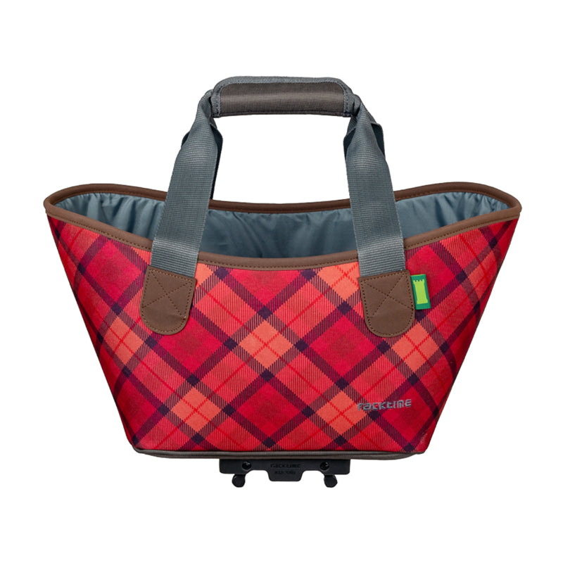 Panier-Sac A Main Vélo Racktime Agnetha Rouge Fixation Porte Bagage (L 34 cm X L 26 cm X H 37 cm) - Compatible Systeme Racktime Snapit