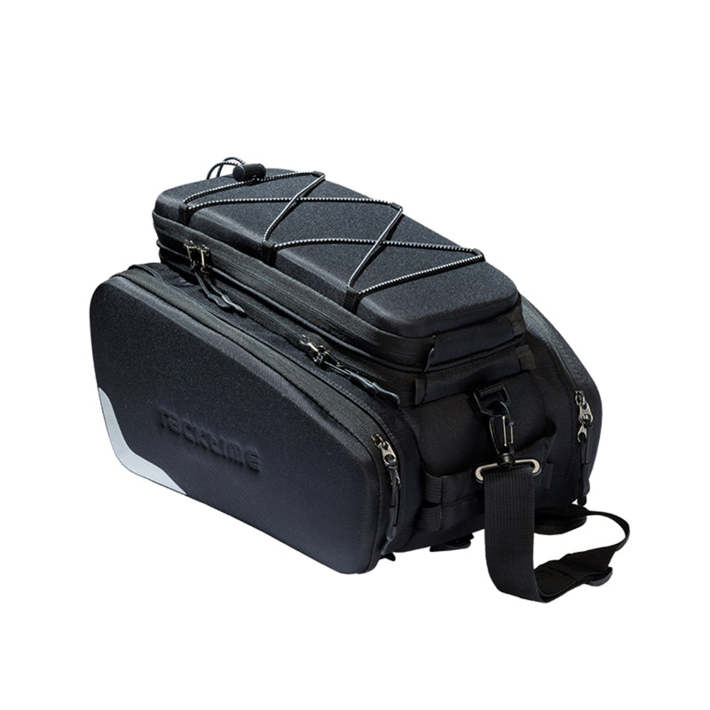 Sacoche Arrière Vélo Racktime Odin Noir Fixation Porte Bagage (L 37 cm X L 24 cm X H 24 cm) - Compatible Systeme Racktim