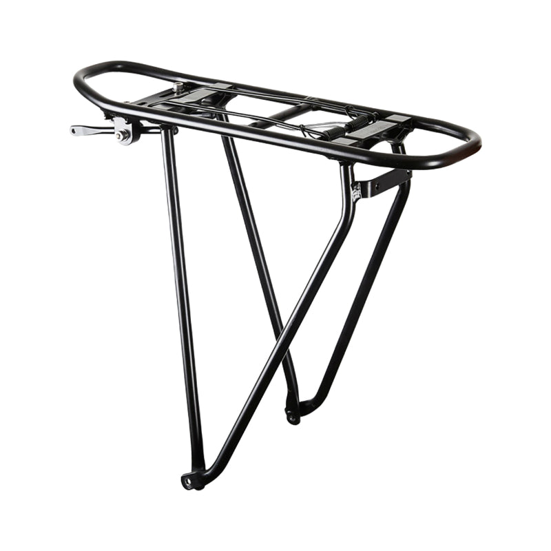 Porte Bagage Vélo Arrière A Tringles Racktime Eco Noir 28" Compatible Systeme Racktime -Poids Maxi 25 Kg- Avec Pince Ressort