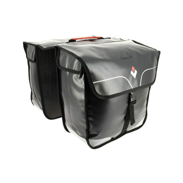 Sacoche Arrière Vélo Double Rigide Hapo.G 32L Noir Waterproof Fixation Velcros Sur Porte Bagage