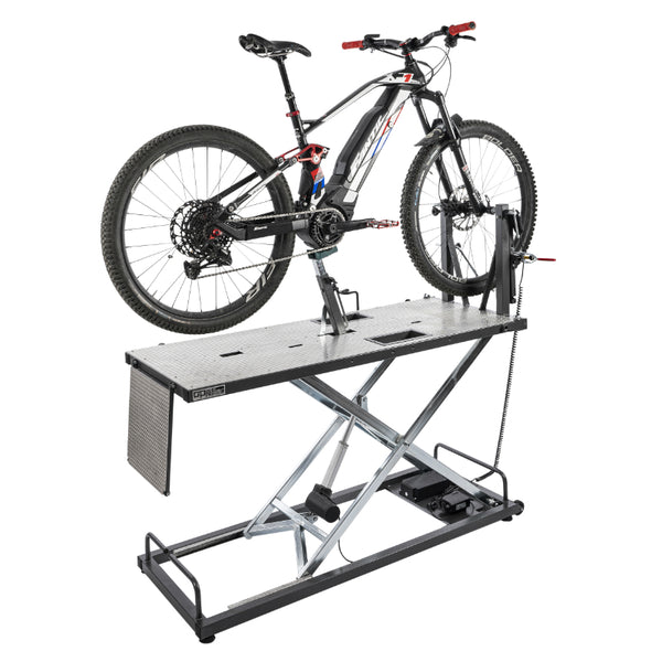 Table - Pont Elevateur - Pied Réparation Vélo Officine Parolin Agilis Power Électrique Avec Utilisation Batterie (Livre