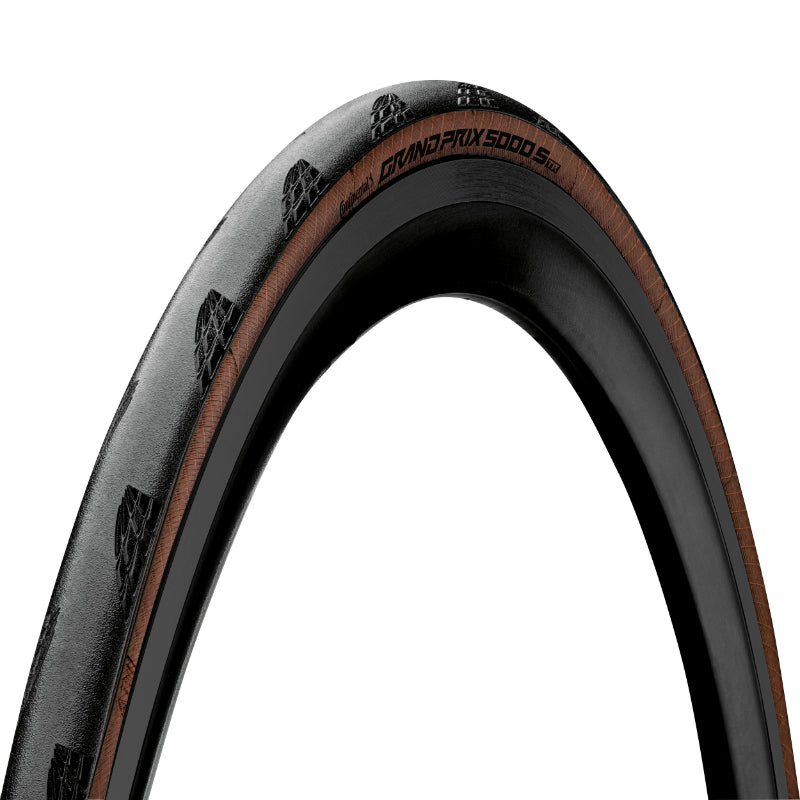Pneu Route 700 X 32 Continental Grand Prix 5000S Noir Flanc Marron Tubeless Ready Ts (32-622) -Gp5000 Str-
