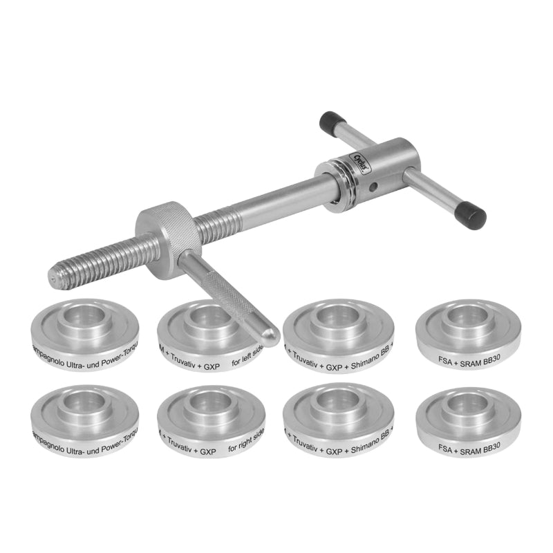 Outil Pro Montage Cuvette Intégré Pressfit Cyclus (Pour Sram Dub - Campagnolo Ultra Et Power Torque - Shimano - Sram - Truvativ Et Fsa) (Livre Avec 5 Jeux De Presse Cuvette)