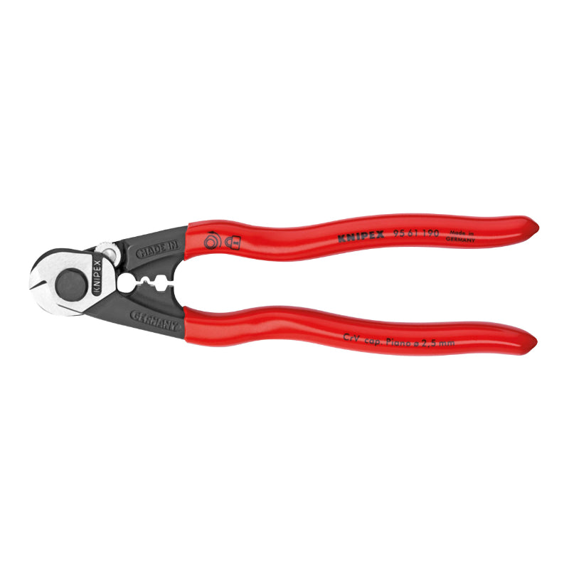Pince Coupe Câble Pro Knipex Robuste 190 mm Chrome Pour Câble Diam 2,5 À 7 mm (95 61 190) -Made In Germany-