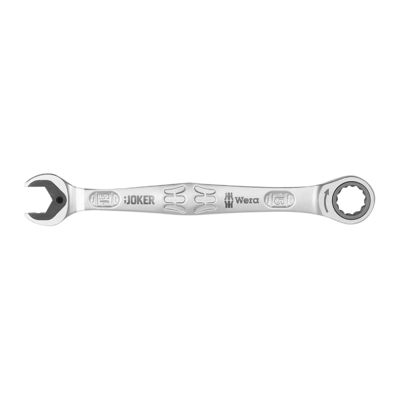 Clé Mixte-Plate A Cliquet Wera 6000 Joker 15 mm (Avec Fonction Retenue) Chrome Moly (Vendu A L'Unite) -Marque Allemande