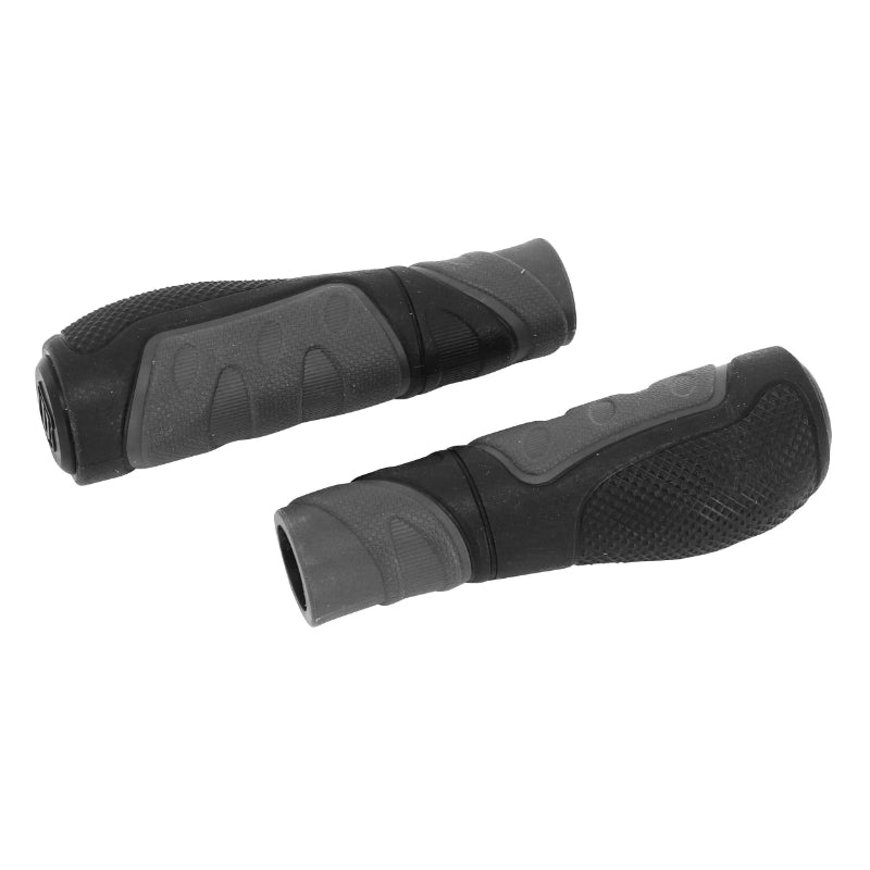 Poignée City-VTC Marwi Bi-Matiere Ergonomique Noir-Gris L128 mm Redecoupable A 85 mm (Paire)