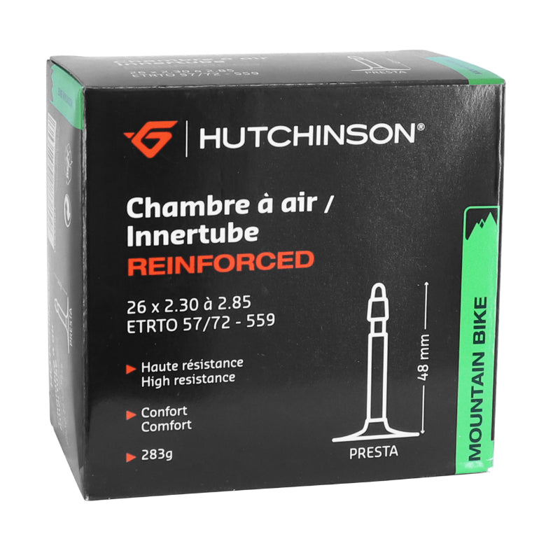 Chambre A Air Vélo 26 X 2.30-2.85 Hutchinson Reinforced Koloss Valve Presta 48 mm