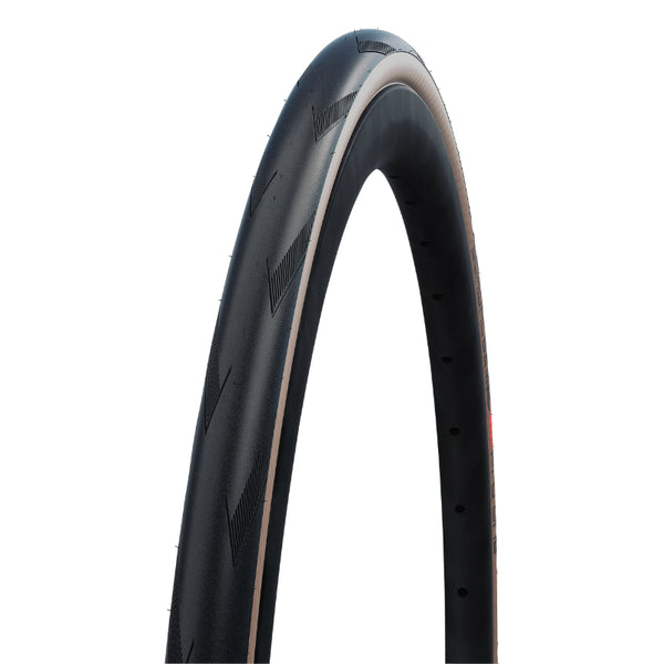 Pneu Route 700 X 25 Schwalbe Pro One Super Race Noir-Beige Tubeless Ready Ts (25-622) Renfort V-Guard Addix - Technologi