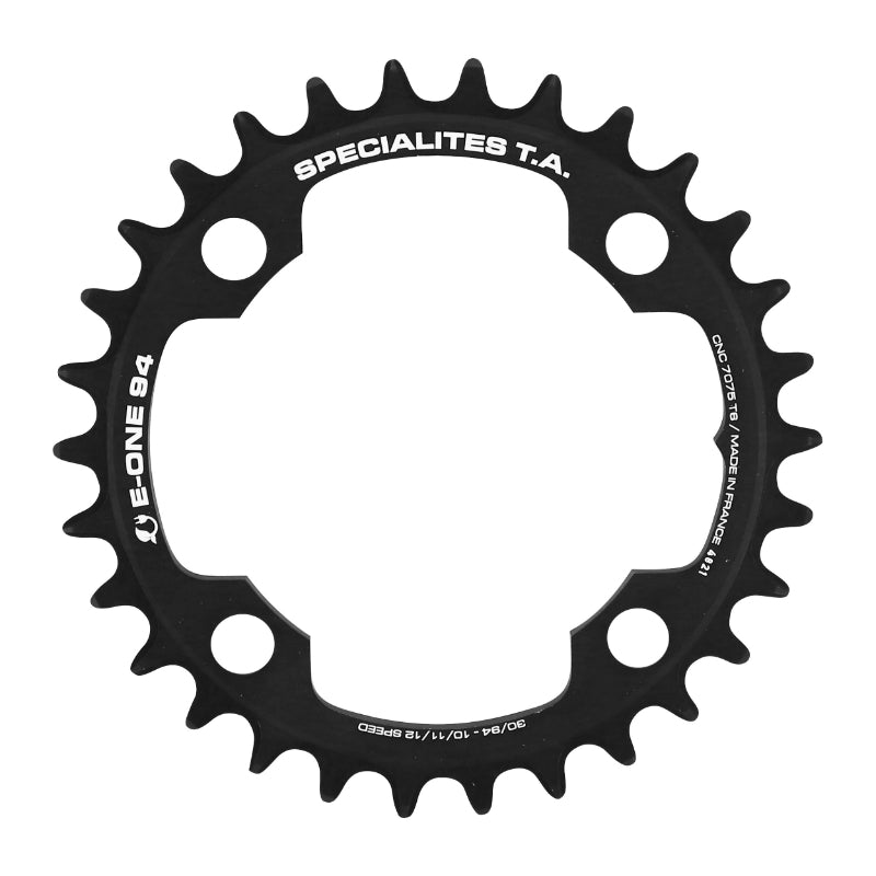 Plateau VAE-E-Bike 4 branches Ø 94 Pour Brose - Specialized Ta 30 dents Mono E-One Noir Alu 7075 Narrow Wide