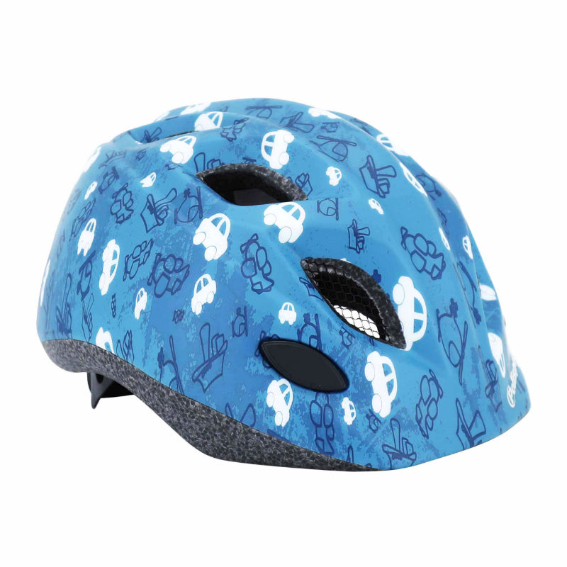 Casque Vélo Enfant Polisport Fun Trip Bleu Taille 48-52 cm Avec Molette Et Éclairage LED (Vendu Sur Carte)