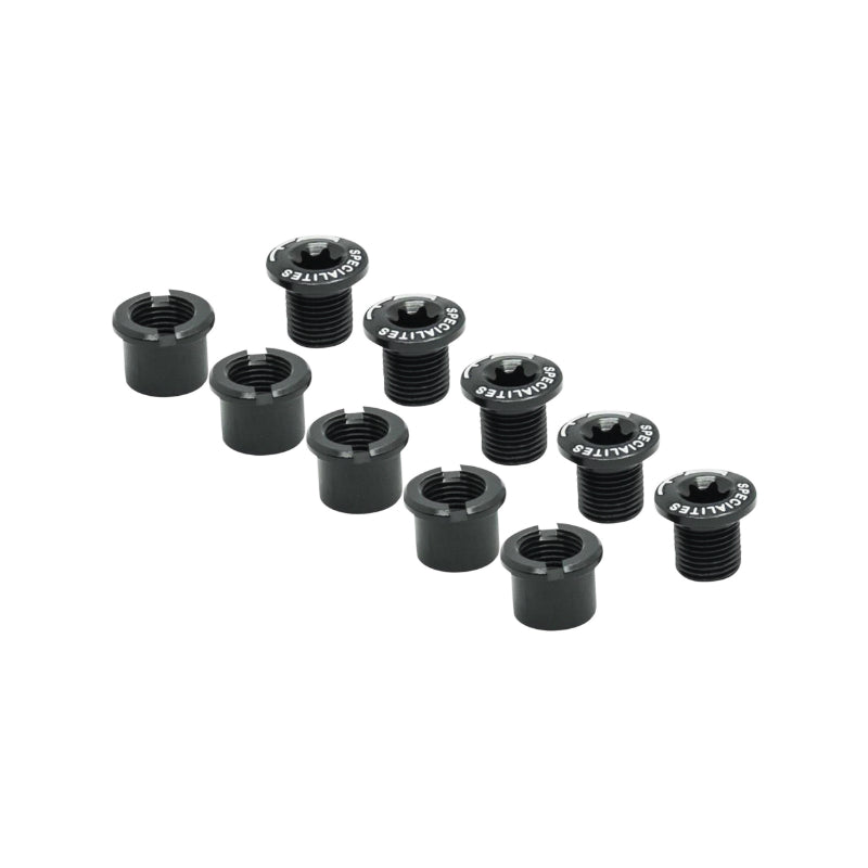 Intravis Pédalier Ta Alu Noir Compatible Double Plateaux 5 Branches (Jeu De 5) - Vis Et Cheminee