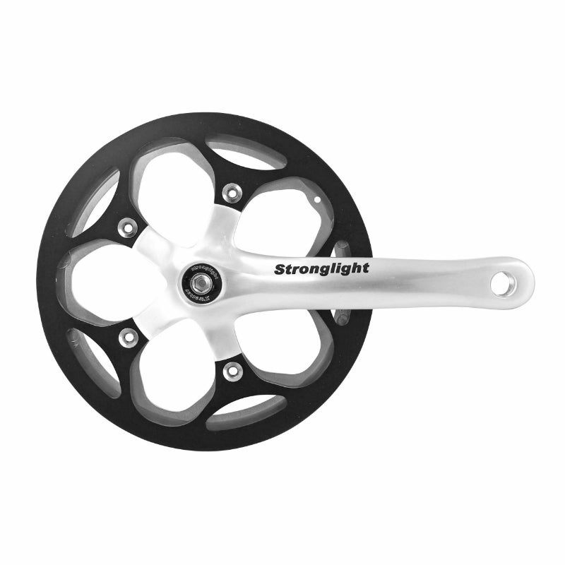 Pédalier City Stronglight 8V. Impact R Argent 170 mm 46 dents Avec Carter Pour Transmission Sans Tendeur De Chaîne Pour