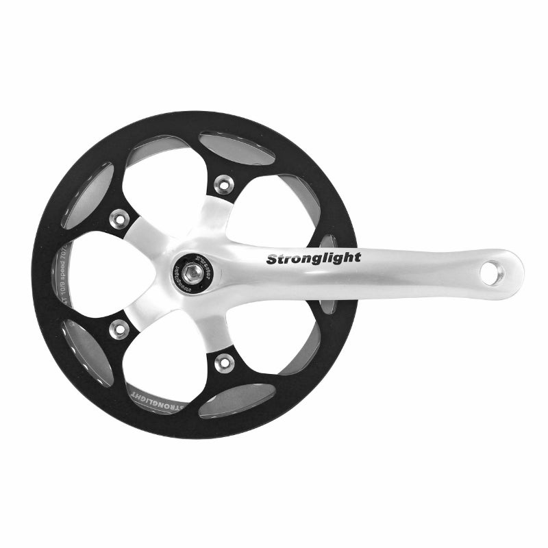 Pédalier City Stronglight 8V. Impact R Argent 170 mm 44 dents Avec Carter Pour Transmission Sans Tendeur De Chaîne Pour