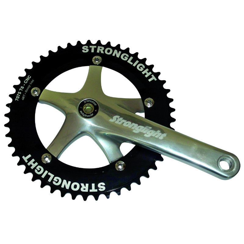 Pédalier Route Piste Stronglight Track 2000 Jis 165 mm Plateau 46D. 1"1-8 (Fixie - Singlespeed) (Axe Carré 107 mm) Plate
