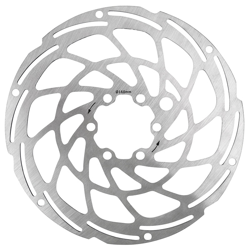 Disque De Frein VTT 6 Trous Newton Brakco Compatible Shimano Et Autres 160 mm Argent Pour VAE - E-Bike Avec Renfort Supp
