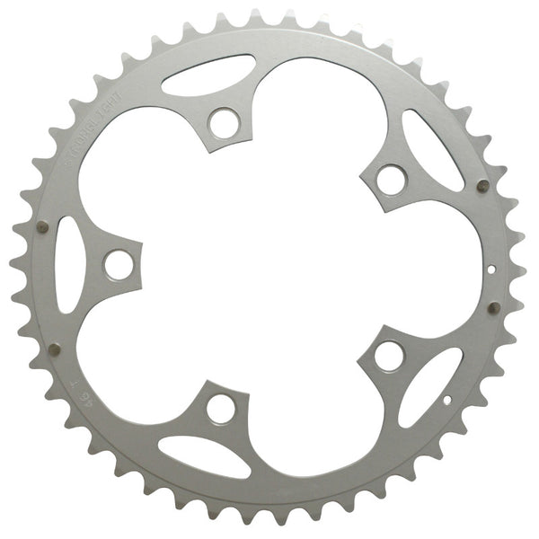Plateau Route 5 branches Ø 110 Stronglight Dural 46 dents Extérieur Argent Type Shimano 10-9V.