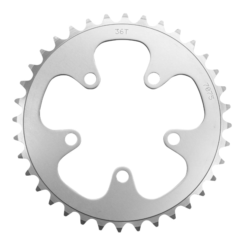 Plateau Route 5 branches Ø 74 Stronglight 36 dents Triple Argent Alu 7075 9-10V.