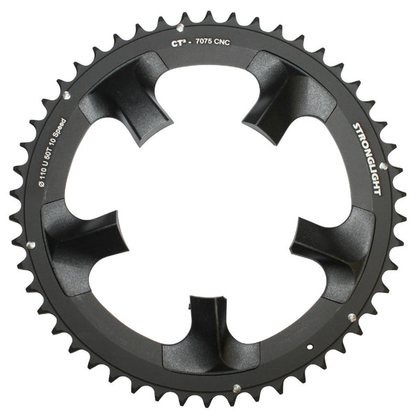 Plateau Route 5 branches Ø 110 Pour Shimano Ultegra 6750 Stronglight 50 dents Extérieur Noir Ct2 10V.