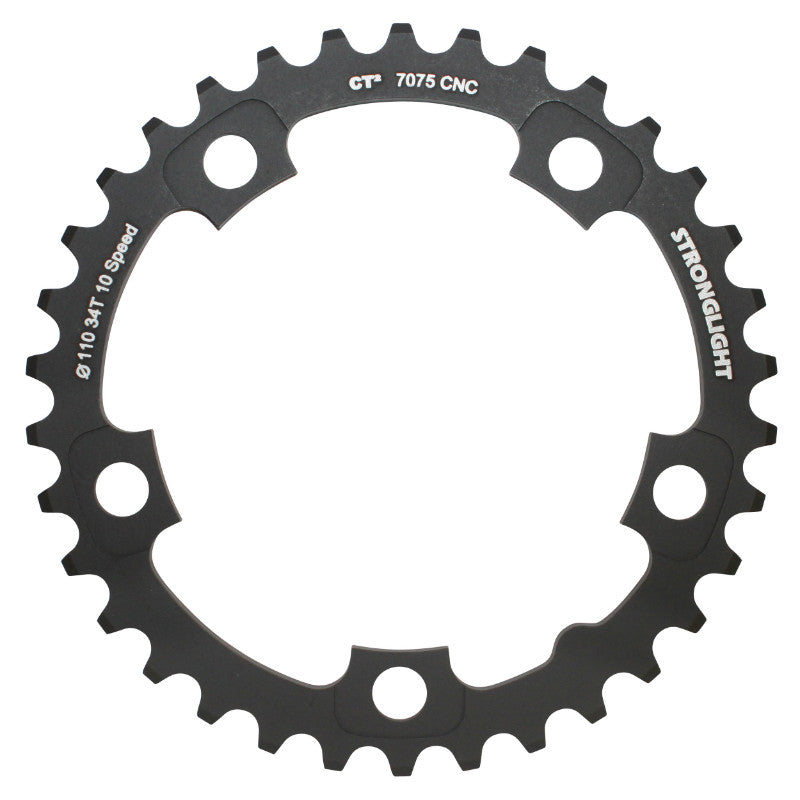 Plateau Route 5 branches Ø 110 Pour Shimano Ultegra 6750 Stronglight 34 dents Intérieur Noir Ct2 10V.