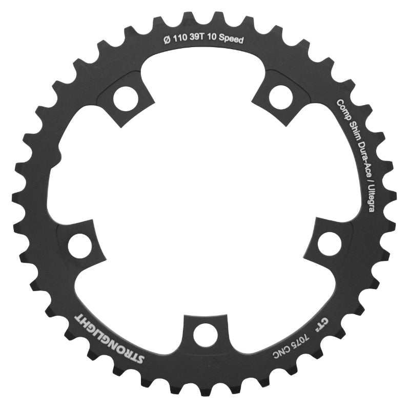 Plateau Route 5 branches Ø 110 Pour Shimano Ultegra 6750 Stronglight 39 dents Intérieur Noir Ct2 10V.