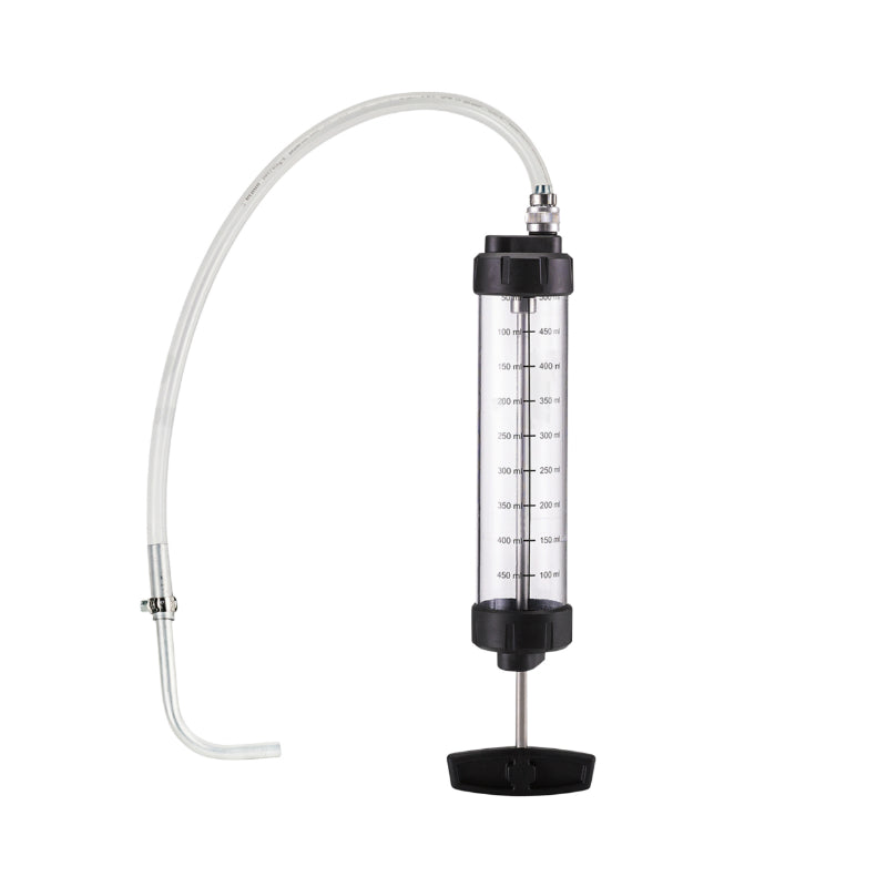 Seringue Huile-Petrole-Gazole-Fuel Pressol Transparent Gradue 500 Ml Avec Flexible Et Bec Coudé (Vendu A L'Unite)
