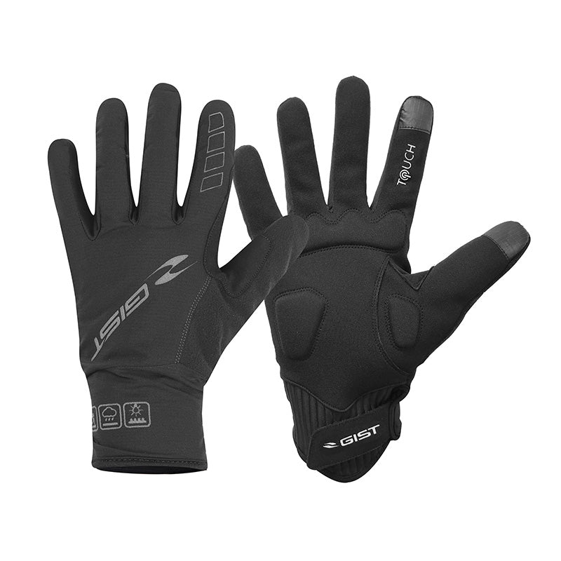 Gants Vélo Hiver Long Gist Doble Basse Temperature Noir Long S (Paire Sur Carte) Compatible Ecran Tactile