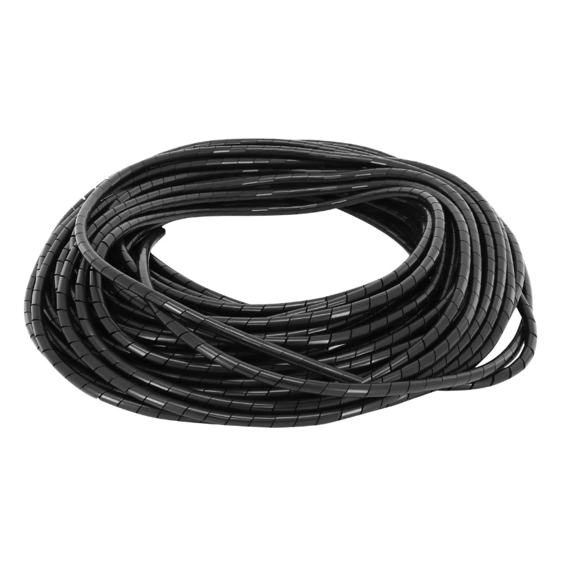 Gaine Spirale Flexible Pour Fil Électrique Diam 6 - 60 mm Noir (25M)