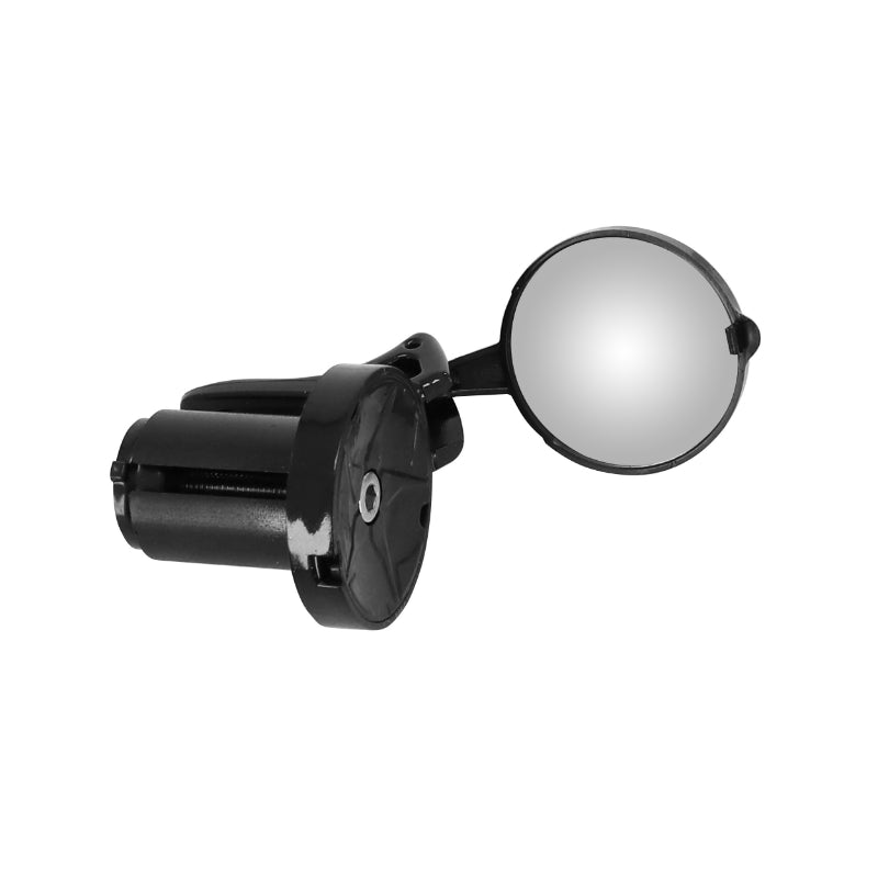 Rétroviseur Vélo Gauche Ou Droit Rond Rabattable Fixation Embout Cintre Route (Miroir Diam 3 cm)(Livre En Boite)