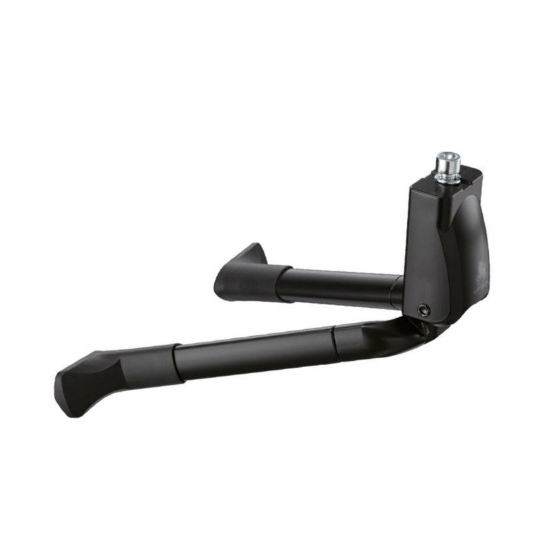 Béquille Vélo Double Centrale Ursus Big Foot 28"-700 Pliable Alu Noir (300 mm) - Supporte Poids 50Kgs (Livre Sur Carte)
