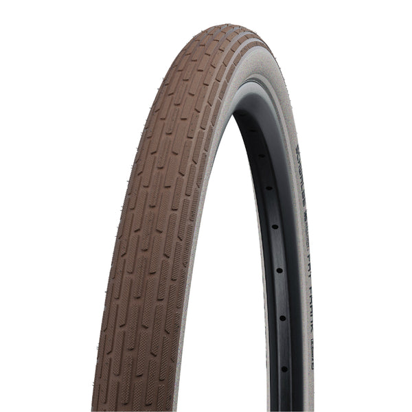 Pneu VTT Urbain 26 X 2.35 Schwalbe Fat Frank Marron Flanc Beige Reflex Tr (60-559) Renfort K-Guard (Twin Skin)