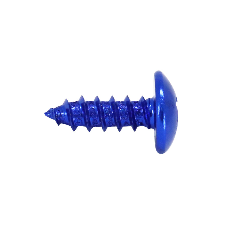 Vis Parker Tête Ronde 4,0 X 12 mm Alu Bleu (Sachet De 10 Pieces)