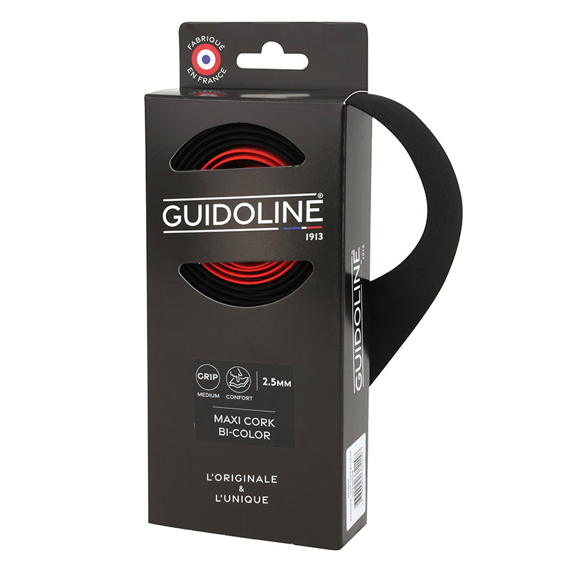 Ruban De Guidon - Cintre Velox Maxi Cork Bicolor Noir-Rouge - Guidoline