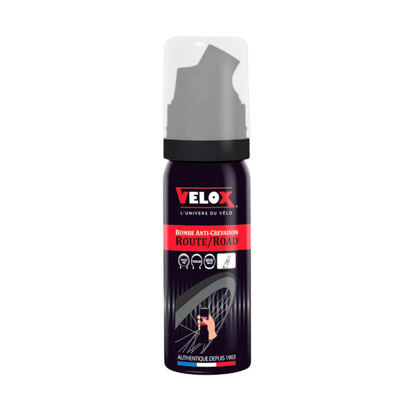 Bombe Anti-Crevaison Velox Pneu - Boyau Raccord Direct Valve Presta (50Ml)