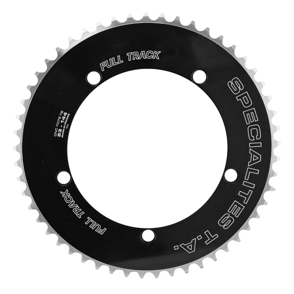 Plateau Piste 5 branches Ø 144 Ta Full Track 53 dents Noir Alu 7075 Pour Chaîne 3.17 mm (1"1-8)