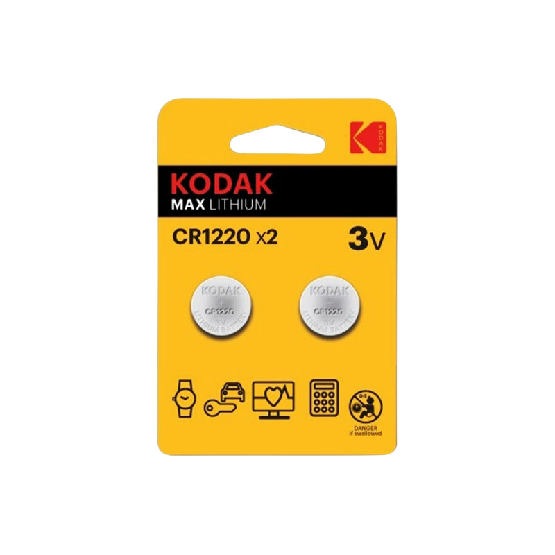 Pile Bouton Cr1220 Kodak Lithium 3V (Vendu Par 2)