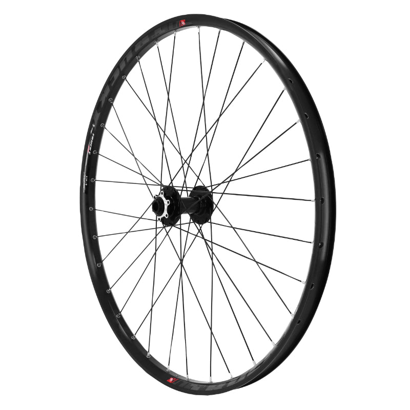 Roue VTT Disque 29" Trucky 30 Tubeless Ready Avant Noir Moyeu Velox Roulement Disque 6 Trous Axe Traversant 15-100 Jante 30C 32 Rayons