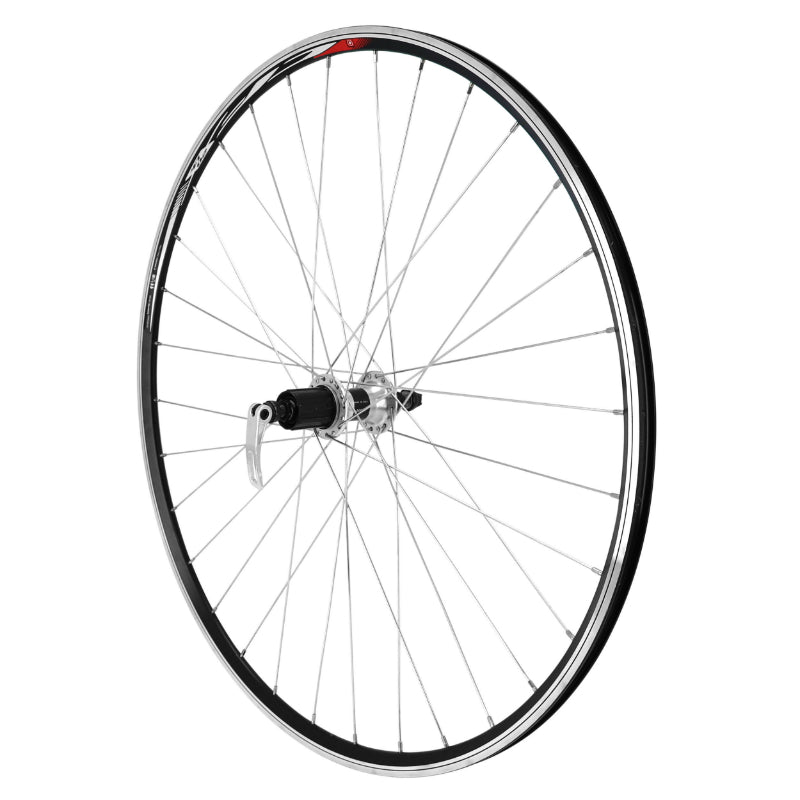 Roue Route Patin Blocage 700 Elan Cfx Noir Arrière Moyeu Velox Noir Cassette Type Shimano 10-9-8V 32 Rayons Galva Jante 13C -Poids Max 110 Kg-