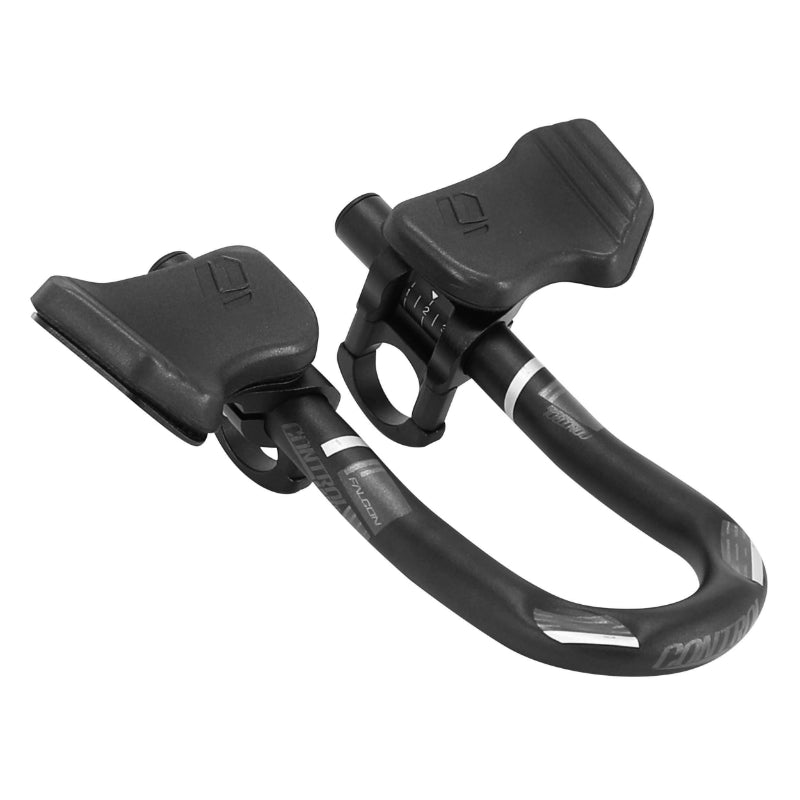 Prolongateur De Cintre Controltech En U Contre La Montre - Tri 31,8 Alu Noir Mat Avec Repose Bras 407G