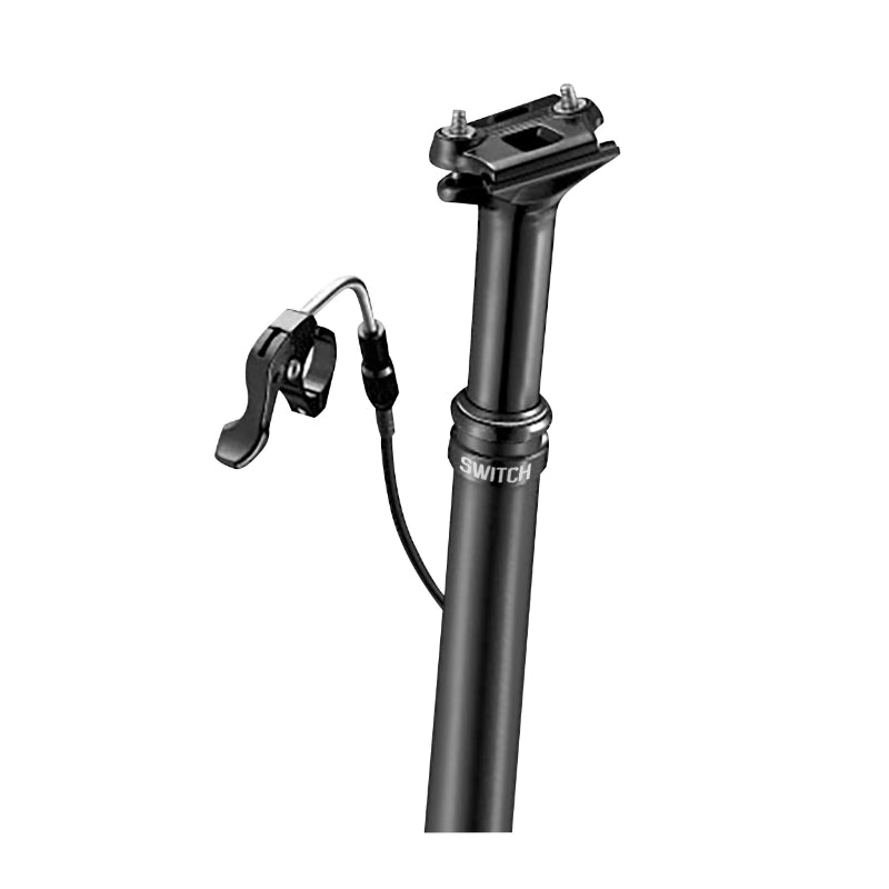 Tige De Selle Gravel Télescopique Switch Sw-50 Alu Noir Diam. 27.2 L400 mm (Réglage Par Câble Interne Débattement 50 mm)