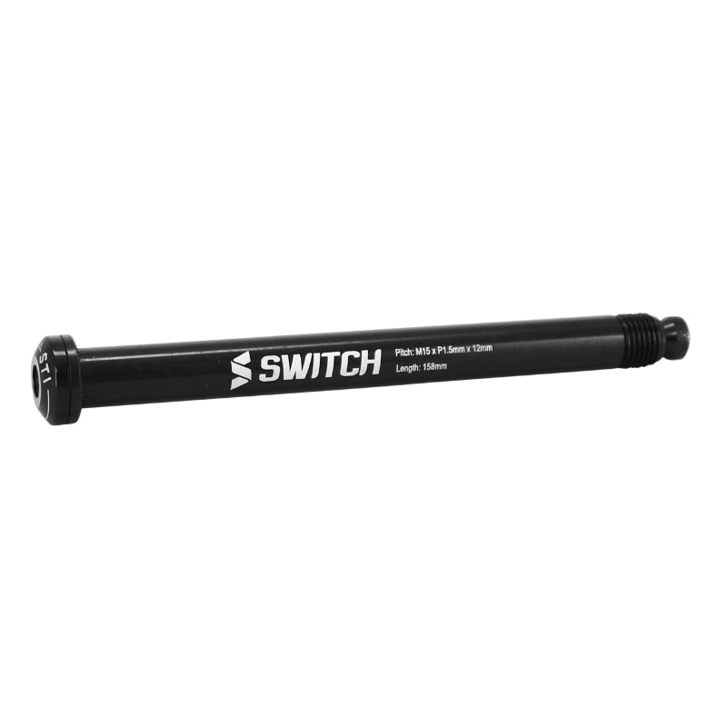 Axe Traversant - Blocage Roue Avant Switch Filetage M15 X 1.5 mm Pour Rockshox 15 X 110 Noir (158 mm Hors Butee Dont Filetage 13 mm - Avec Clé Chc Pour Démontage)