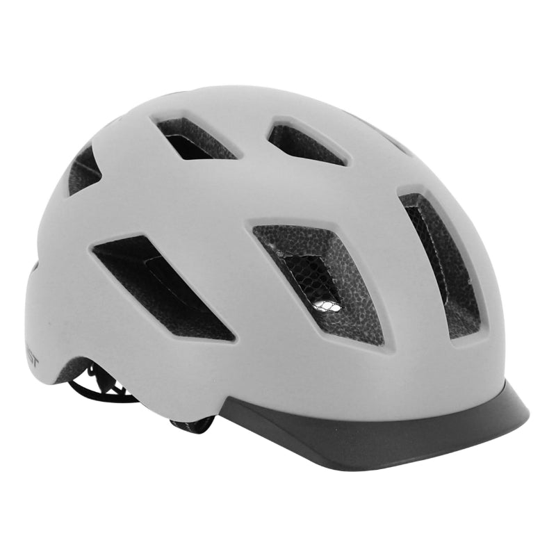 Casque Vélo Adulte Gist Urbain Smart Gris In-Mold Avec Éclairage Arrière Taille 56-62 Réglage Molette - Lumière Visible A 200 M