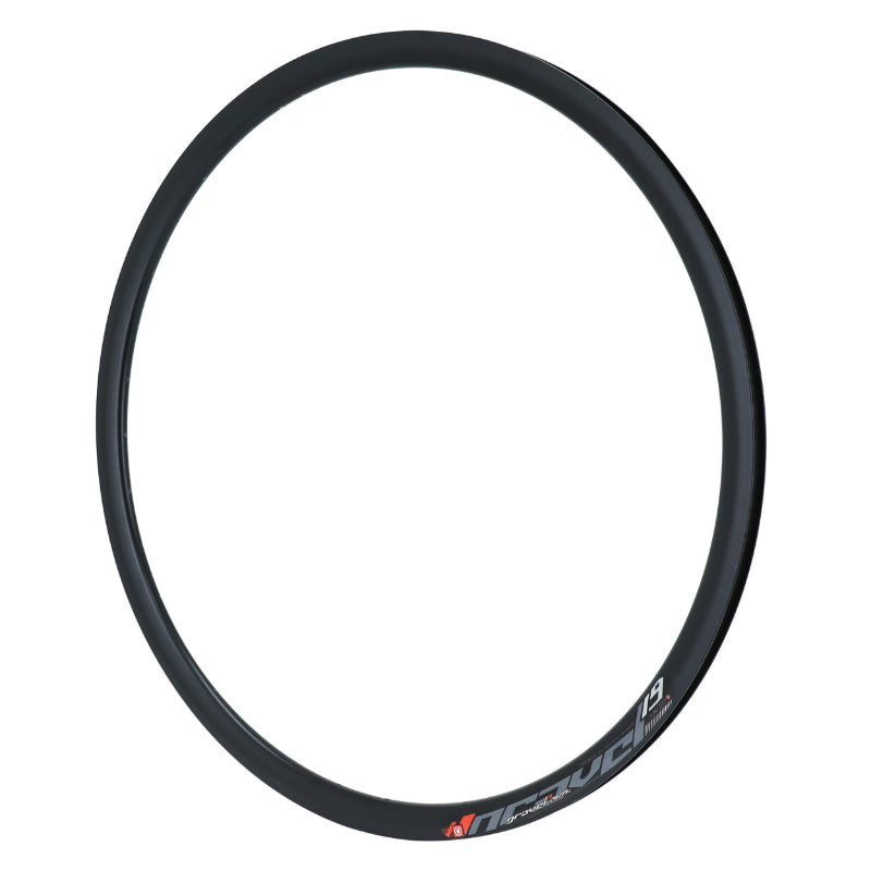 Jante Route 700 Gravel Pulse 19 Noir 36T. Disque Tubeless Ready Double Paroi Profil 28 mm - 622X19C