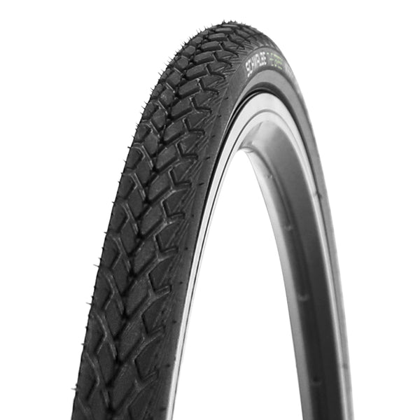 Pneu City 650 X 42B (27.5X1.50) Schwalbe Marathon Green Noir Tr (44-584) Renfort Greenguard Flanc Reflex