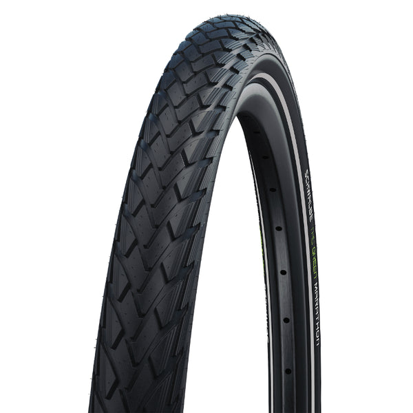 Pneu City 24 X 1.75 Schwalbe Marathon Green Noir Tr (47-507) Renfort Greenguard Flanc Reflex Compatible VAE
