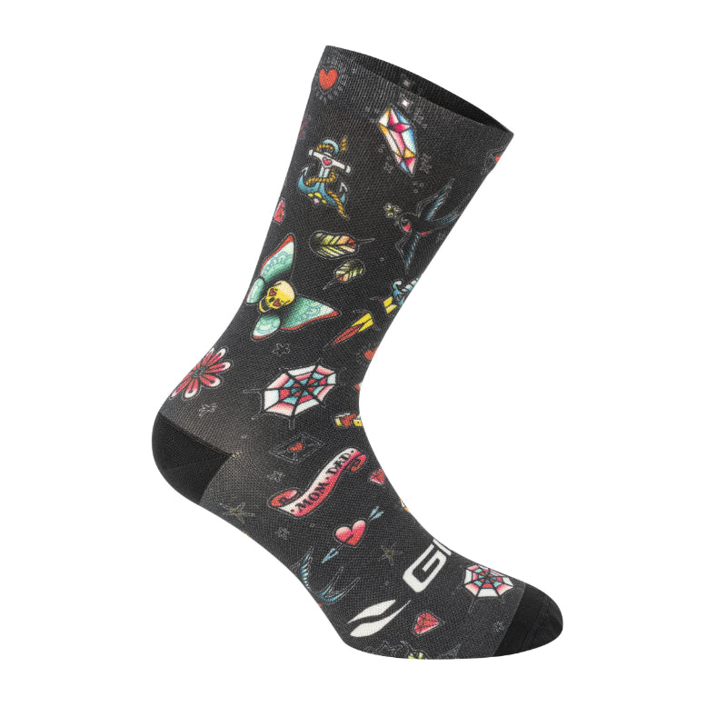 Chaussettes - Socquettes Été Gist Trendy Tattoo Noir 38-42 Ecologique - Hauteur 20 cm (Paire)